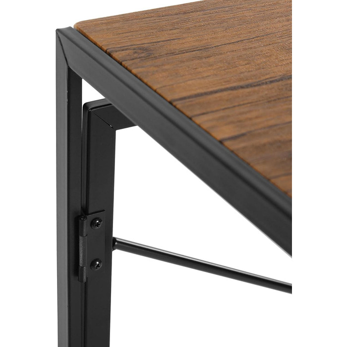 Стіл для комп'ютера Versa Jack, робочий стіл, компактний, складаний, 74x45x90 см, дерево та метал, коричневий/темно-коричневий