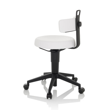 Робочий табурет / балансирне крісло TOP WORK FLEX PU white hjh OFFICE