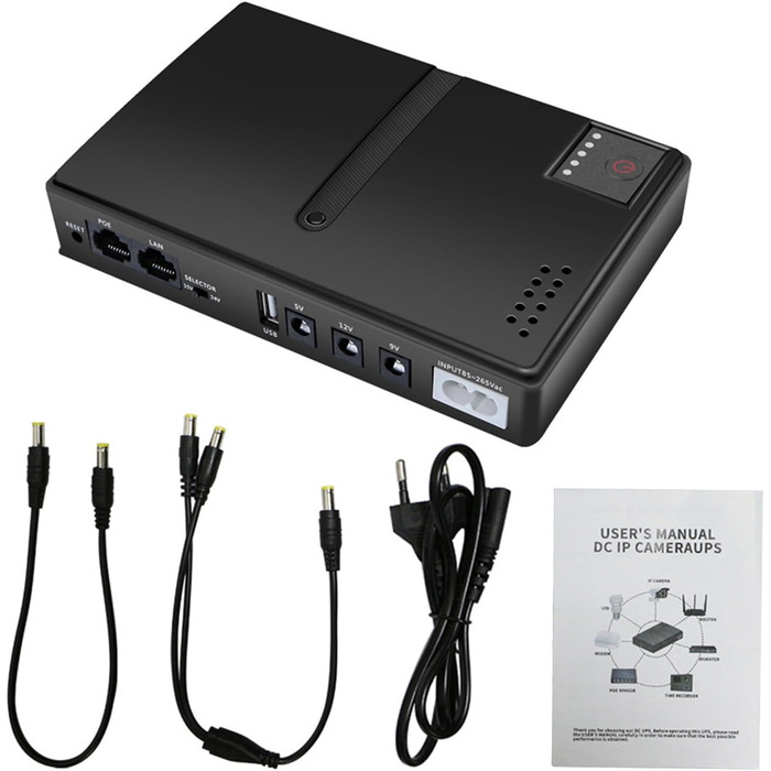 Mini UPS із захистом від перебоїв живлення, USB, 18 Вт, DC USV, батарея-резерв для камери, роутера, оптичного модему, 15 В, 24 В, POE, 5 В, 9 В, 12 В (EU-штекер)