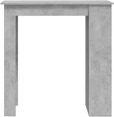 Барний стіл з полицею vidaXL, бетоново-сірий, 102x50x103,5 см
