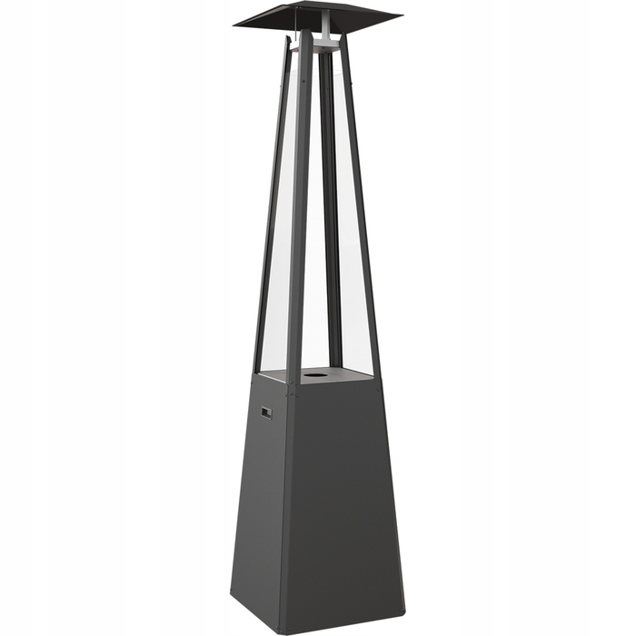 Газовий обігрівач-парасолька для саду KRATKI Umbrella 12кВт, чорний, пропан