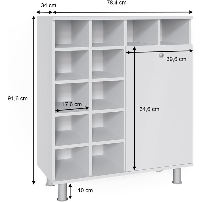 Шафа для ванної Vicco Fynn, біла, 78.4 x 91.6 см