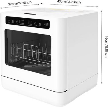 Посудомийна машина настільна 800W міні портативна з 4 режимами миття для офісу, кемпінгу, будинку