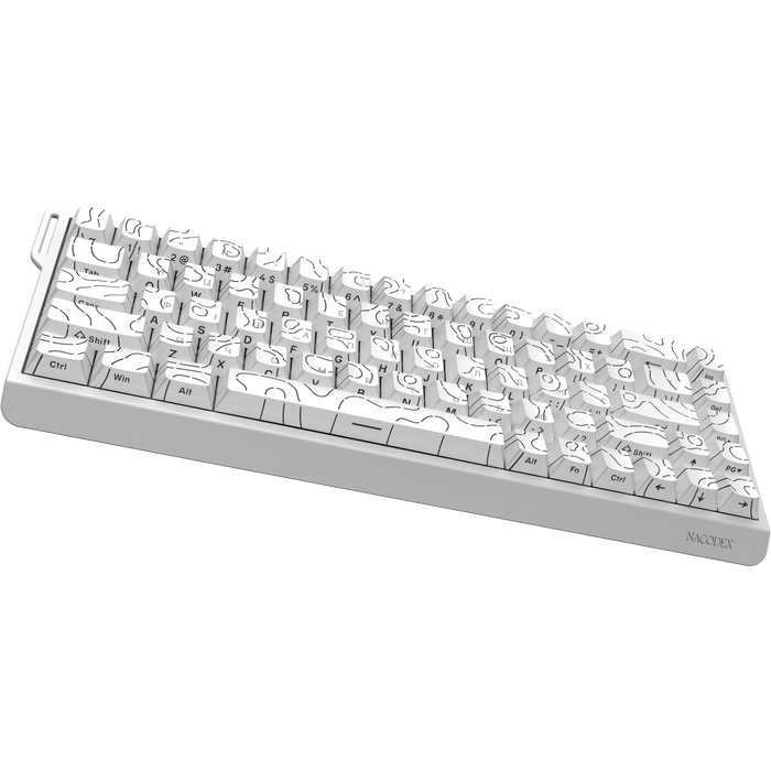 Дротова механічна клавіатура Ajazz NK68 V2 Red Switch (NK68-V2-R-S-W)