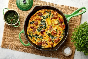 Сковорода Le Creuset Signature з високими бортами, чавунна, для всіх типів плит і духовок, 26 см, 2 л, колір Bamboo