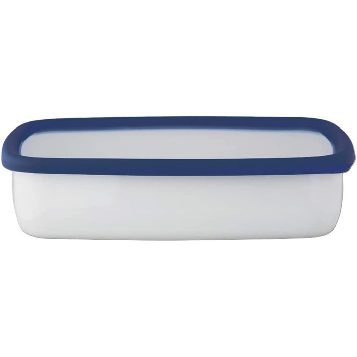 Емальований контейнер HoneyWare Classic Line з кришкою, плоский, 1,6 л, термостійкий до 400°C, підходить для зберігання, приготування страв, для духовки, гриля та всіх типів плит