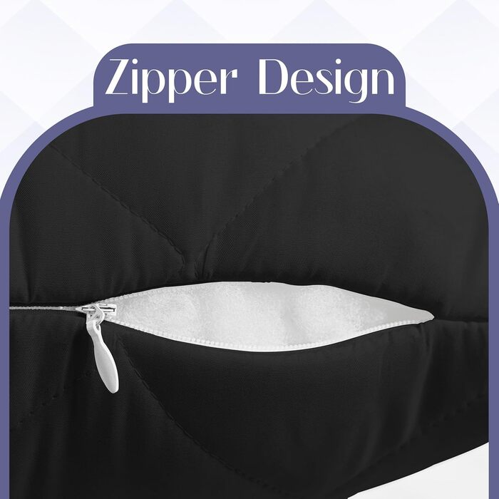 Подушка для вагітних та сну Utopia Bedding, анатомічна подушка для підтримки тіла та сну на боці, м'який поліестер (40x145 см, чорна)