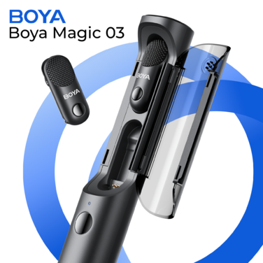 Бездротовий мікрофон BOYA Magic-03 Type-C/TRS Black