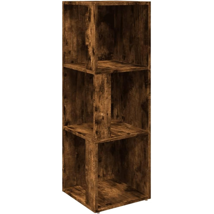Кутова полиця vidaXL 33x33x100 см, димчастий дуб, ДСП