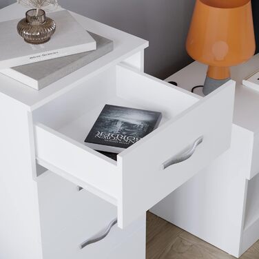 Вузька комодна тумба Vida Designs, біла, 36x34,5x90 см