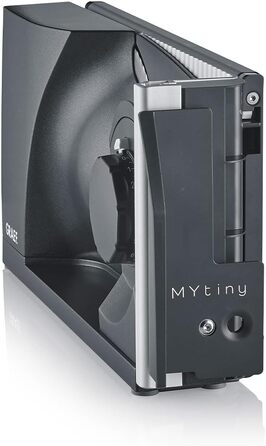 Складаний універсальний слайсер GRAEF MYtiny MT1006, металевий корпус, гострий ніж 170 мм, регулювання товщини нарізки 0-15 мм, 170 Вт, Made in Germany
