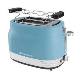 Тостер Russell Hobbs Hanley на 2 тости, блакитний (6 режимів, широкі слоти, розморожування, підігрів, підйом тостів)