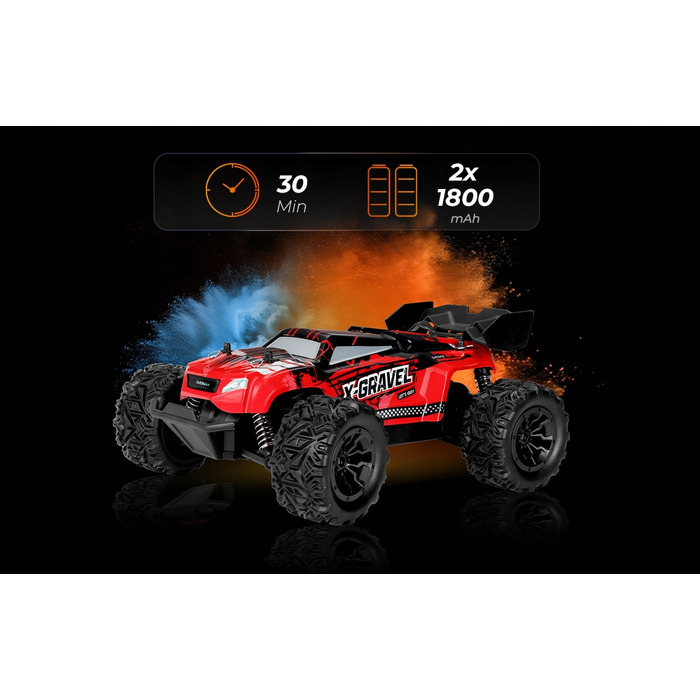 Радіокерований монстр-трак Overmax X-Gravel RC 1:20 (швидкість до 20 км/год)