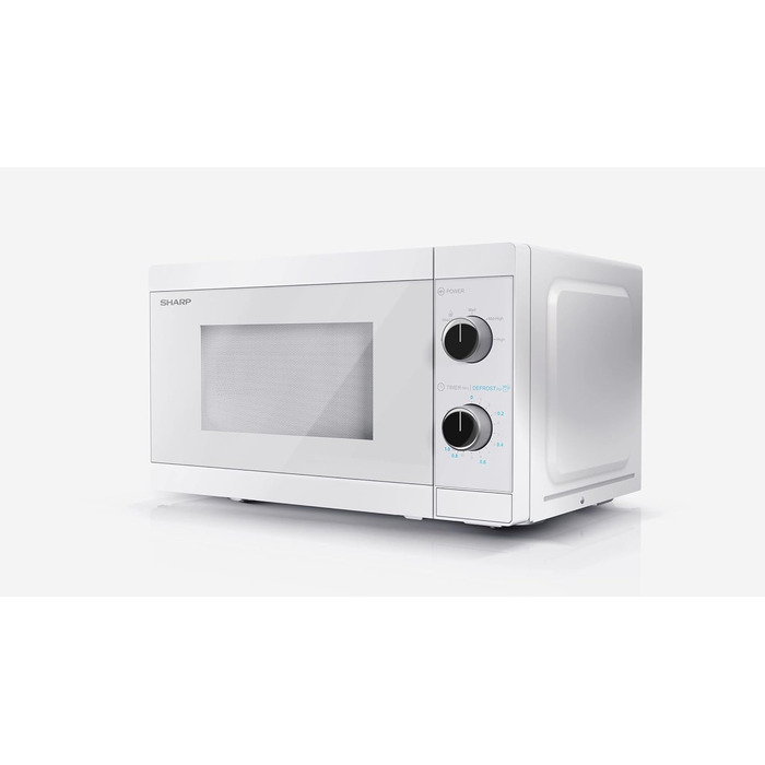 Мікрохвильова піч SHARP MS01E-C, 800 Вт, 5 режимів, функція розморожування, 440x258x344 мм, кристально-біла
