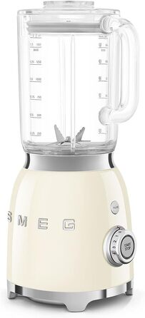 Міксер стаціонарний Smeg BLF03CREU 1.5 л кремового кольору, 800 Вт, 4 швидкості, автоматичні програми