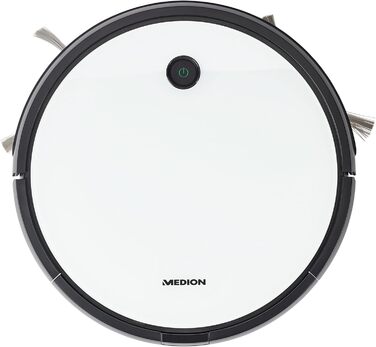Робот-пилосос MEDION MD 19601 з функцією вологого прибирання, Wi-Fi, керування через додаток, сумісний з Alexa, інтелектуальна навігація, зарядна станція, підходить для шерсті тварин та алергіків