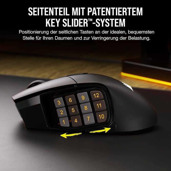 Ігрова миша Corsair Scimitar RGB Elite для MOBA/MMO, дротова, чорна