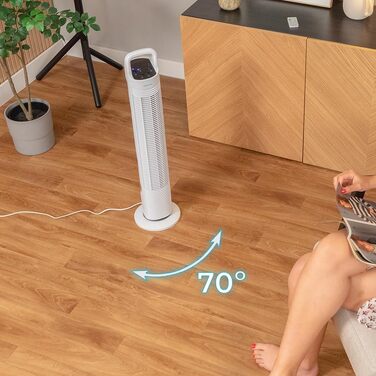 Вентилятор підлоговий Cecotec EnergySilence 790 Skyline 50W 76см з таймером, білий