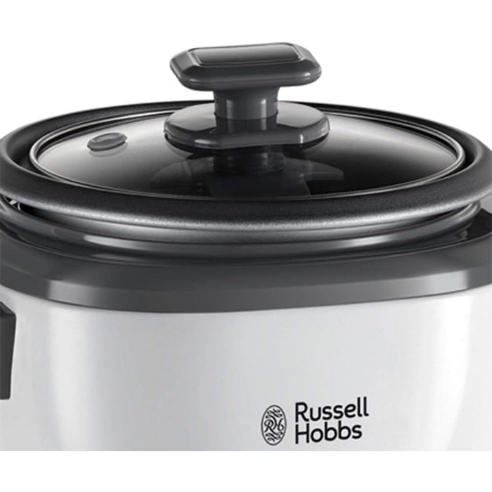 Рисварка електрична Russell Hobbs Mini 0.8л біла: для рису, кіноа, кускусу