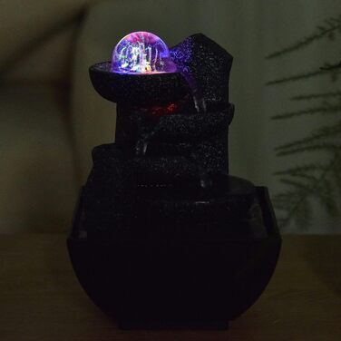 Настільний фонтан Zen Light SCFR22-C3 із закритим контуром, LED-підсвітка, 18 см