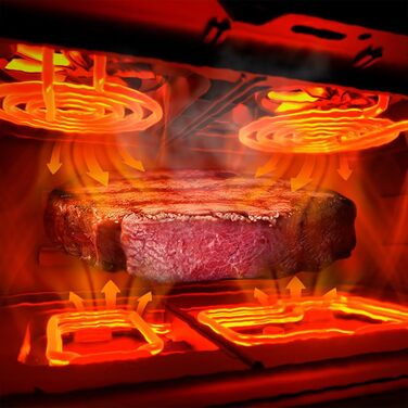 Аерофритюрниця Cecotec Cecofry & Grill Duoheat 4000 з грилем, 4 л, 1900 Вт, регулювання температури 40-200°C, 10 програм, Inox