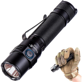 LED ліхтар Trustfire T11R, надяскравий 1800 люмен, USB-зарядка, 5 режимів, тактичний, водонепроникний IP68, для кемпінгу, туризму, екстрених ситуацій, чорний