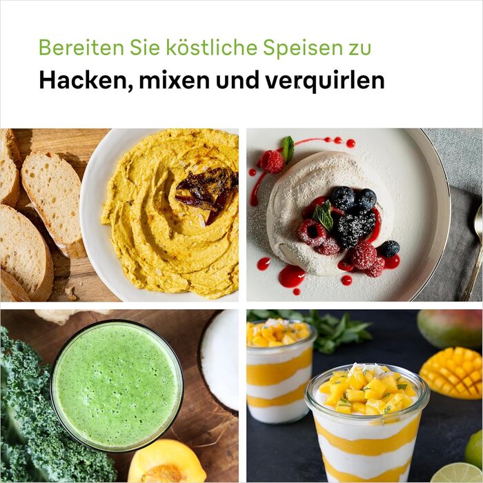 Блендер занурювальний Braun MultiQuick 5 MQ 50236 (2024) – 1000 Вт, нержавіюча сталь, 21 швидкість + Turbo, EasyClick, SplashControl, набір насадок