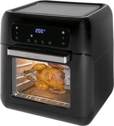 Аерофритюрниця Clatronic FR 3747 H, 11 л, без олії, сенсорне управління, 4 рівні, LED-дисплей, чорна