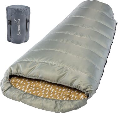 Спальний мішок Skandika Vegas XXL, мумія, 3 сезони, до -12°C, 220x110 см, політкотон, для дорослих, з'єднуваний, зимовий, для кемпінгу та туризму