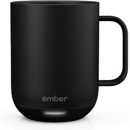 Розумний термокружка Ember Smart Mug 2, 295 мл, чорний: регулювання температури через додаток, LED дисплей, акумулятор, покращений дизайн