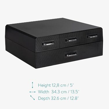 Тримач для капсул кави Navaris Nespresso для 96 капсул 34,3x12,8 см чорний