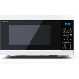 Мікрохвильова піч SHARP MS51EW, 900 Вт, 11 рівнів потужності, функція розморожування, 51,3x30,6x39,4 см, срібляста