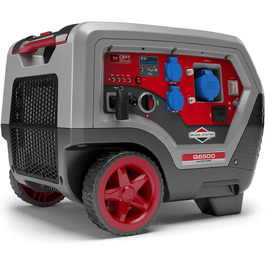 Інверторний бензиновий генератор Briggs & Stratton PowerSmart P2400 (2400 Вт), ультратихий та легкий, 230 В, сіро-червоний