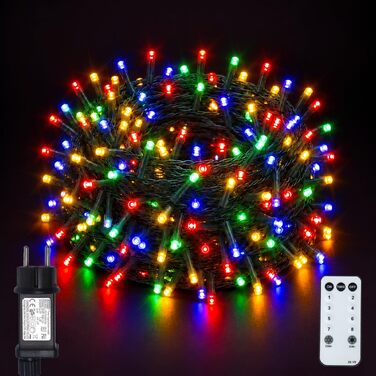 Кольорова світлодіодна гірлянда 300 LED (15м) для вулиці та дому, 8 режимів роботи, таймер, диммер, захист IP44, різдвяна ілюмінація для балкона та тераси
