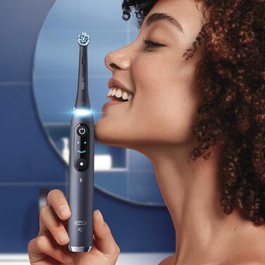Електрична зубна щітка Oral-B iO 9 Duopack (2 щітки), чорна та рожева, з штучним інтелектом, дорожніми кейсами та насадками