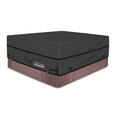 Водонепроникний чохол для гідромасажного джакузі Whirlpool ULTCOVER, квадратний, 183 x 183 см, 600D поліестер, чорний