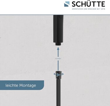 Душова лійка SCHÜTTE SAMOA RAIN, 3 режими, 300 форсунок, антикальк, чорна, індустріальний стиль