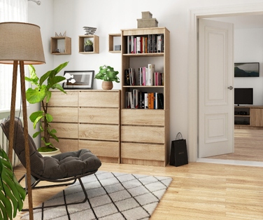 Стелаж Akord 60 x 180 x 35 см, дуб сонома