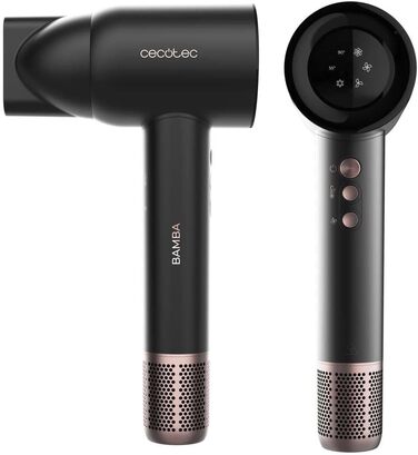 Фен Cecotec Bamba IoniCare Rockstar Nano IonTech: 1600 Вт, Nano Ioni, 110000 U/min, екран, інтелектуальне керування температурою, 3 режими, 3 швидкості, функція пам'яті