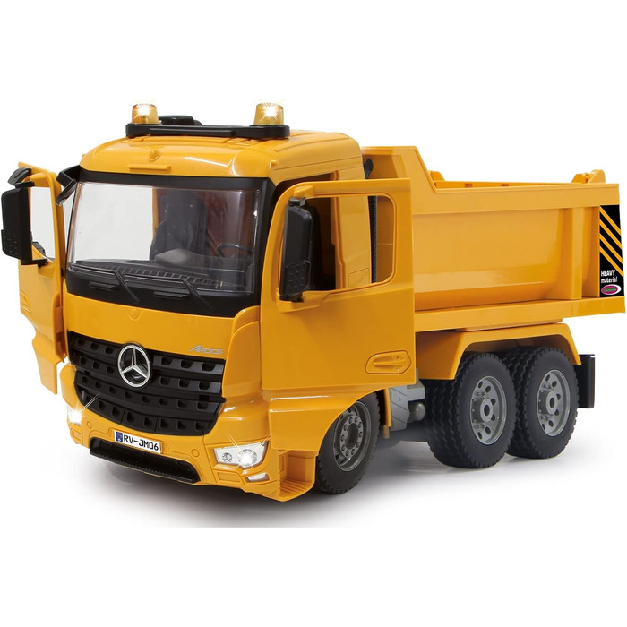 Екскаватор-самоскид JAMARA Mercedes-Benz Arocs 2.4 GHz з дистанційним керуванням, звук двигуна, світлодіоди, повний привід