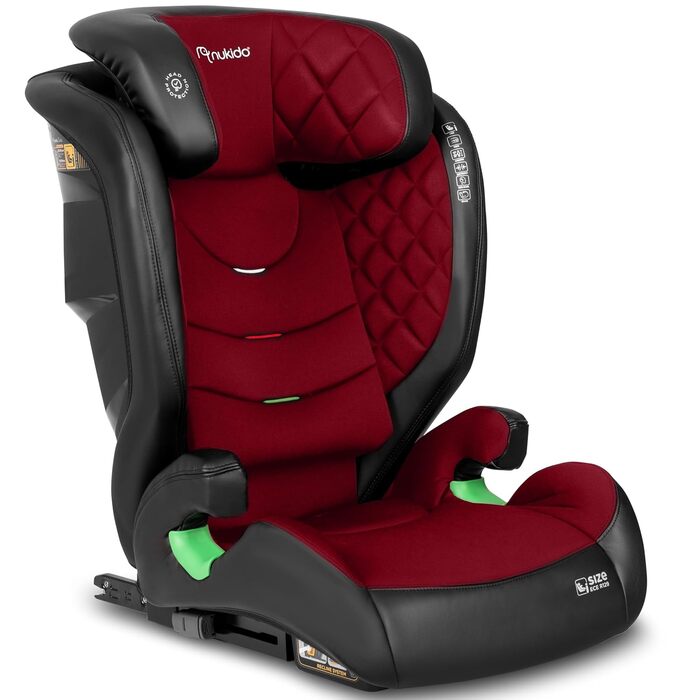 Автокрісло Nukido 15-36 кг для дітей 4-12 років ISOFIX, регулювання підголівника та нахилу, Louis (Червоний)