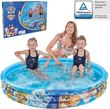 Дитячий надувний басейн Paw Patrol Smart-Planet 150x25 см, 3 кільця, для дітей і малюків