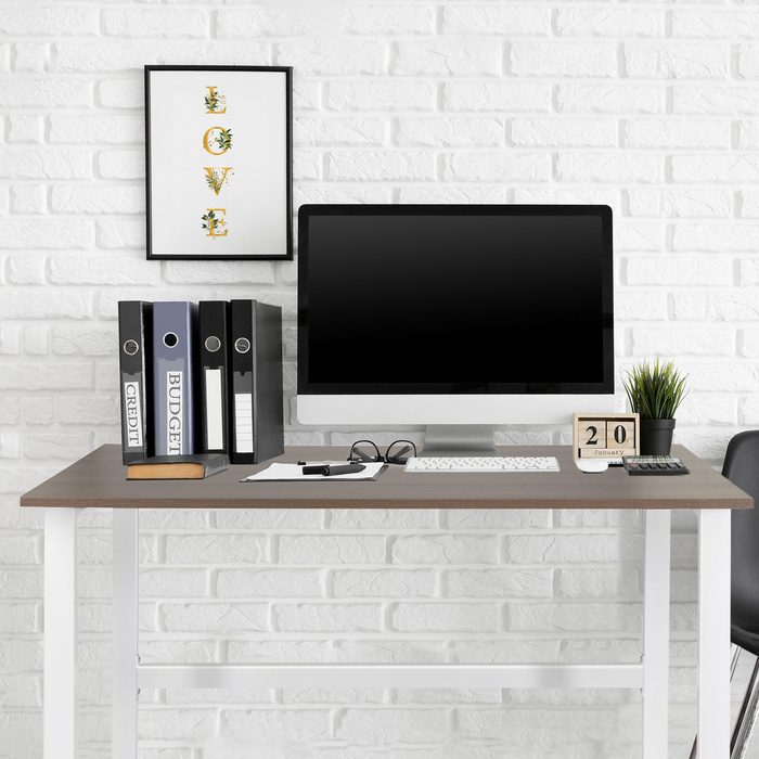 Письмовий стіл / Комп'ютерний стіл WORKSPACE LIGHT I 120 x 60 см, горіх / білий, hjh OFFICE