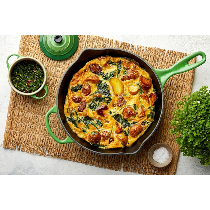 Сковорода Le Creuset Signature з високими бортами, чавунна, для всіх типів плит і духовок, 26 см, 2 л, колір Bamboo