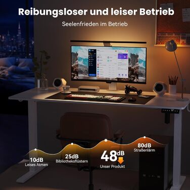 Регульований стіл WALKINGDESK для дому та офісу: електричний, з пам'яттю, 140x60 см, білий