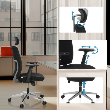 Офісне крісло / поворотне крісло CAPTIVO PRO тканина чорний hjh OFFICE