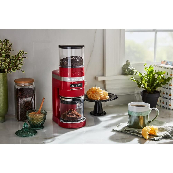 Кавомолка електрична KitchenAid Artisan 5KCG8433 Empire Red для еспресо та френч-пресу