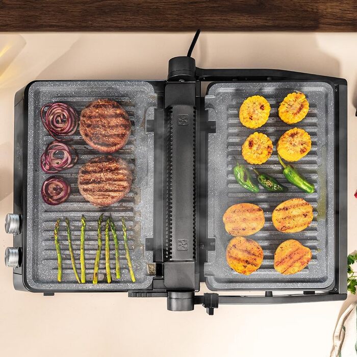 Електрогриль Cecotec Rockn'Grill Bistro 2400 Вт з антипригарними пластинами та сенсорним керуванням