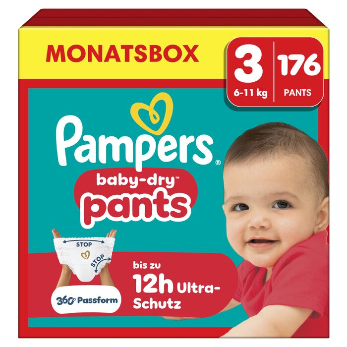 Підгузки-трусики Pampers Baby-Dry Pants розмір 6 (13-19 кг), 138 шт, захист від протікань 360°