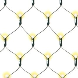 Світлодіодна сітка Nipach 160 LED 2x2 м, тепле біле світло, з таймером, на батарейках, для вулиці, новорічна та святкова декорація, підсвітка павільйону, світлова завіса